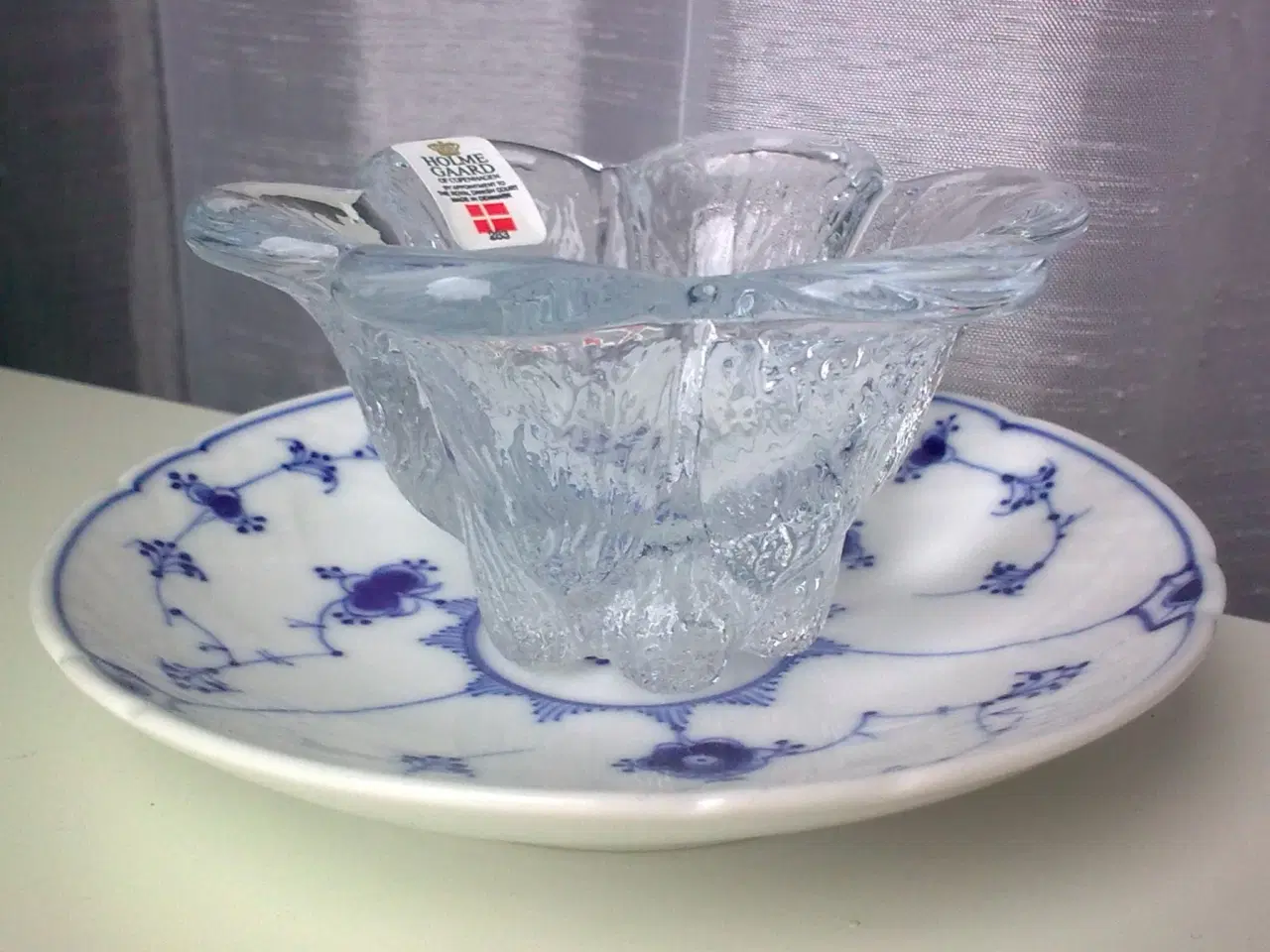 Billede 1 - Holmegaard 10 stk. SW æg is glas blomst KREA