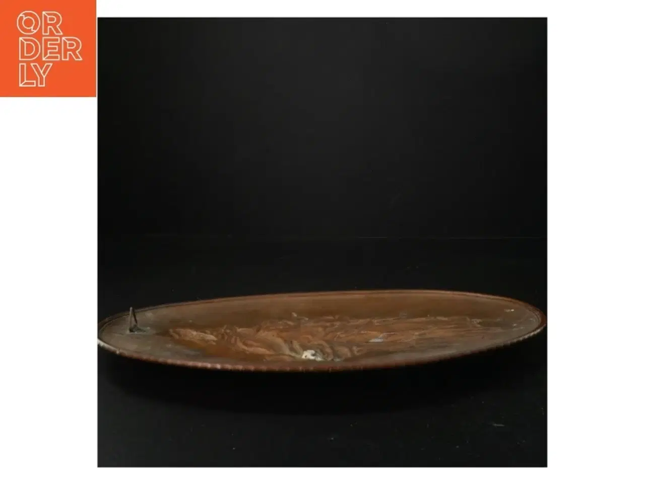 Billede 3 - Kobberrelief med kvindefigur (str. 37 x 23 cm. hul)