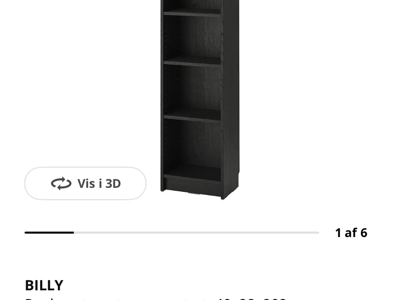 Billede 3 - Ikea Billy - sort