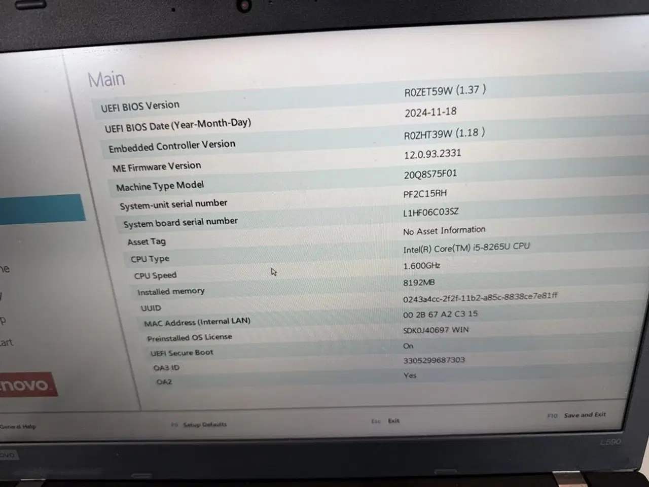 Billede 4 - Bærbar computer LENOVO L590