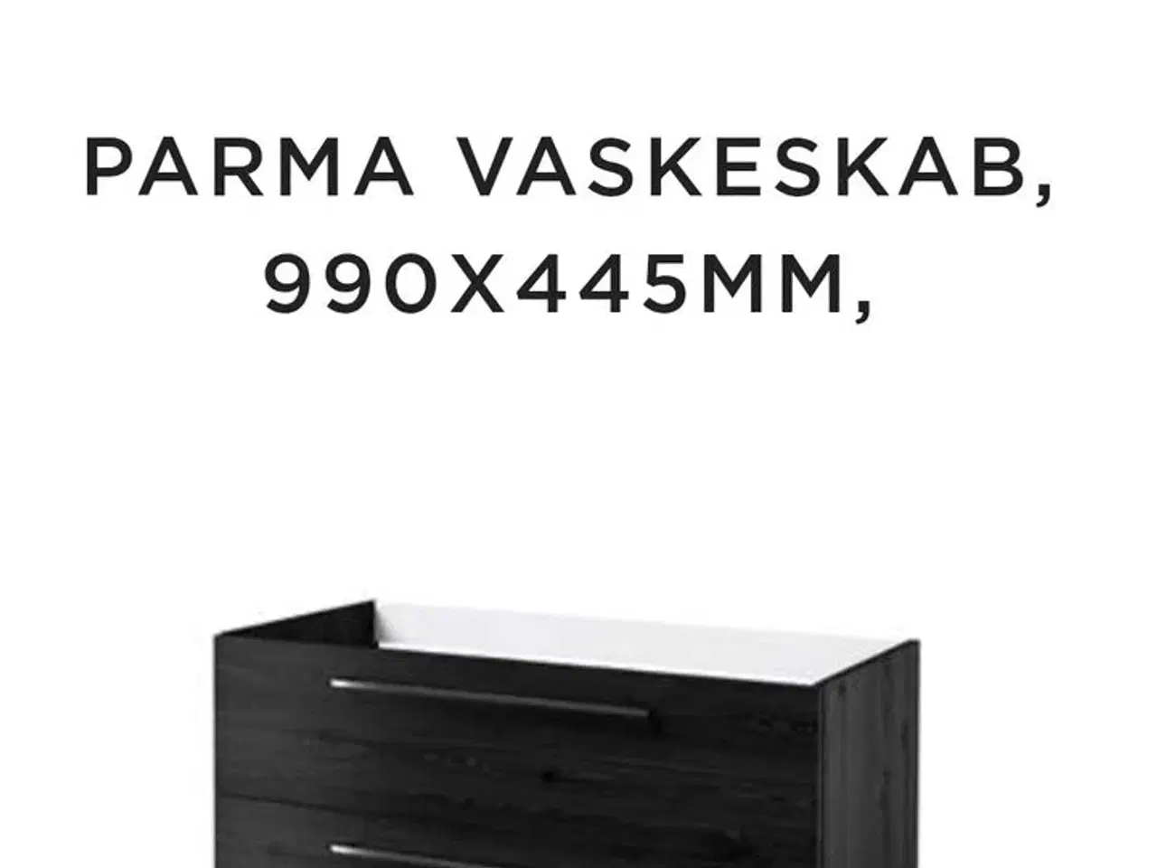 Billede 1 - Stromberg Parma Sort Vaskeskab 99 x 50 x 45