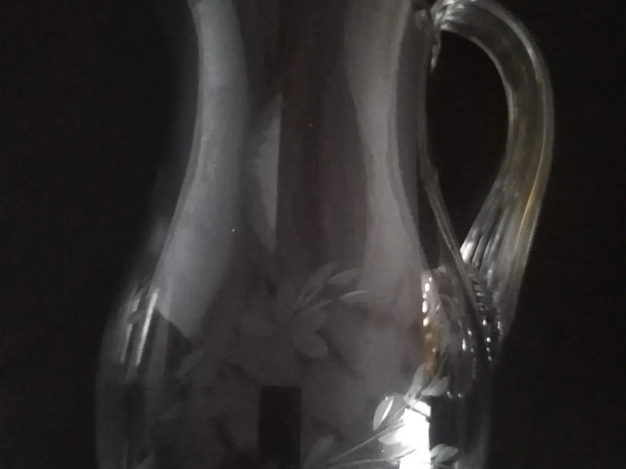 Billede 3 - Glas + kande m. sleben blomst
