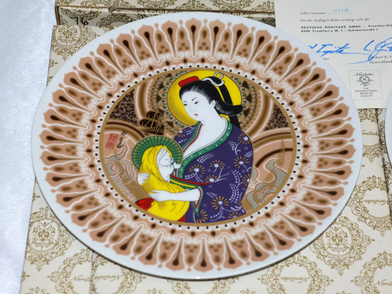 Billede 2 -  6 Stk Noritake juleplatter årg 1975-76-77-78-79-8