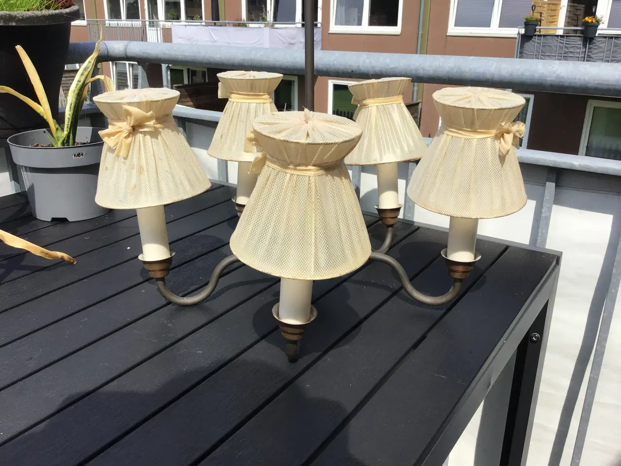 Billede 1 - Kobber og messing lampe