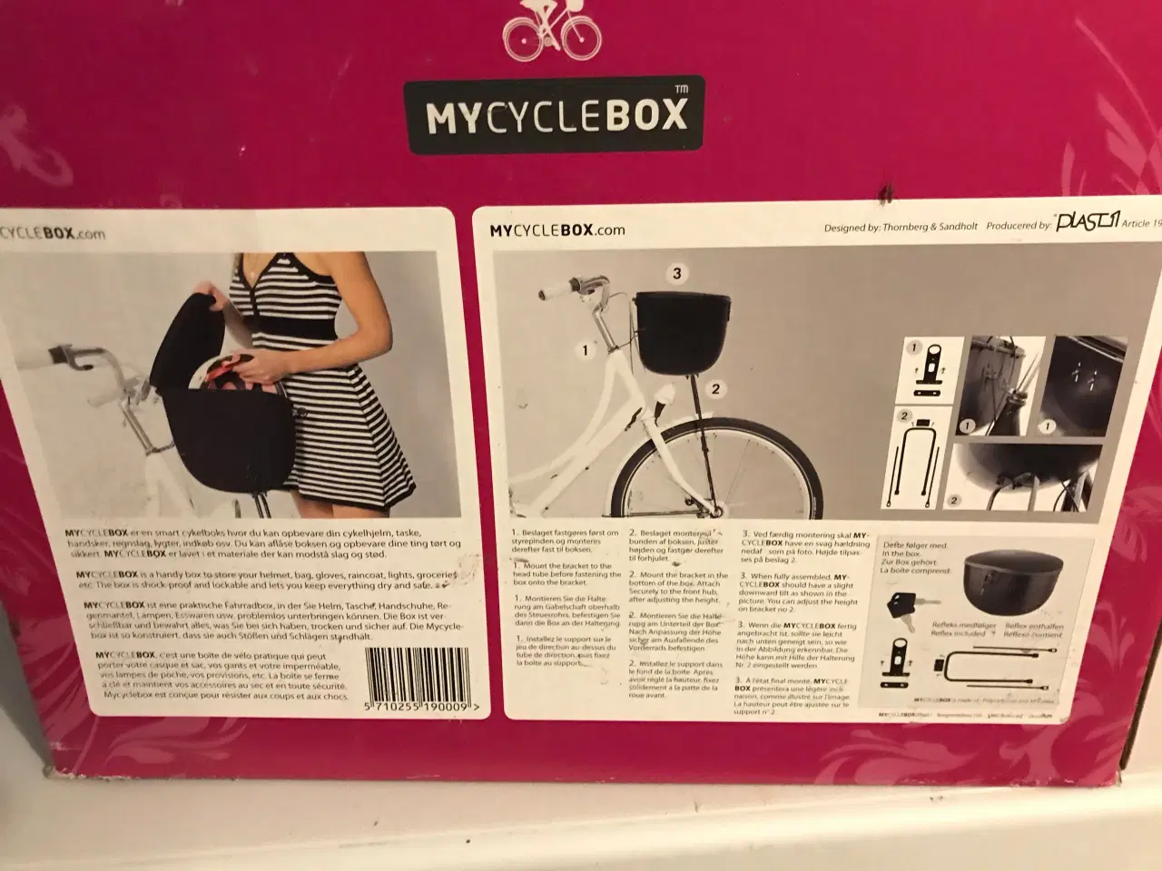 Billede 2 - Cykelkurv-kasse med lås