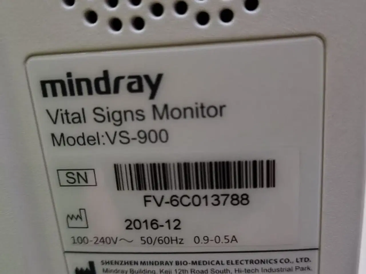 Billede 7 - Patient monitor MINDRAY VS-900