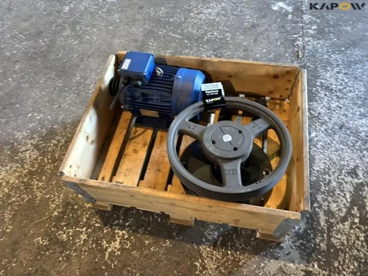 Billede 2 - - - - Elmotor og remskiver