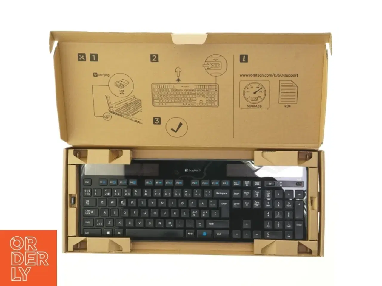 Billede 1 - Tastatur model K750 fra Logitech (str. 48 x 20 cm)