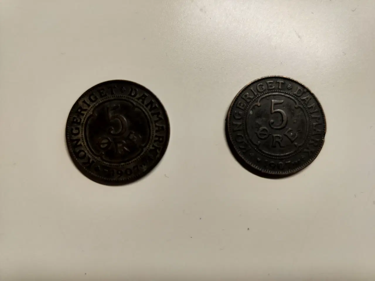 Billede 1 - Gamle 5 øres bronze mønter