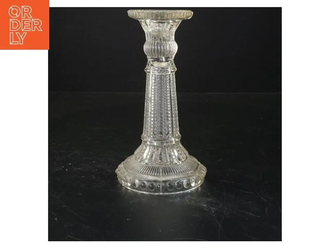 Billede 1 - Lysestage i glas (str. 18 cm)