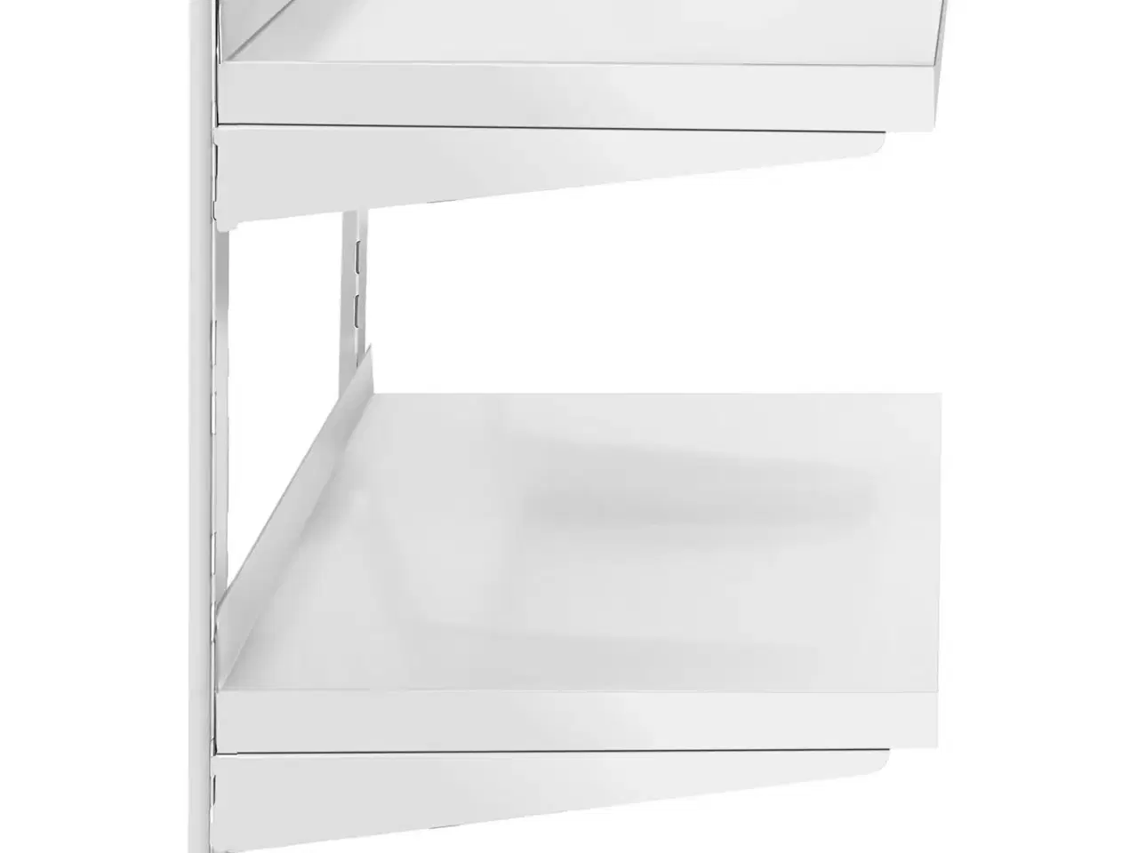 Billede 2 - Væghylde i rustfrit stål – dobbeltmodel – 80x40cm