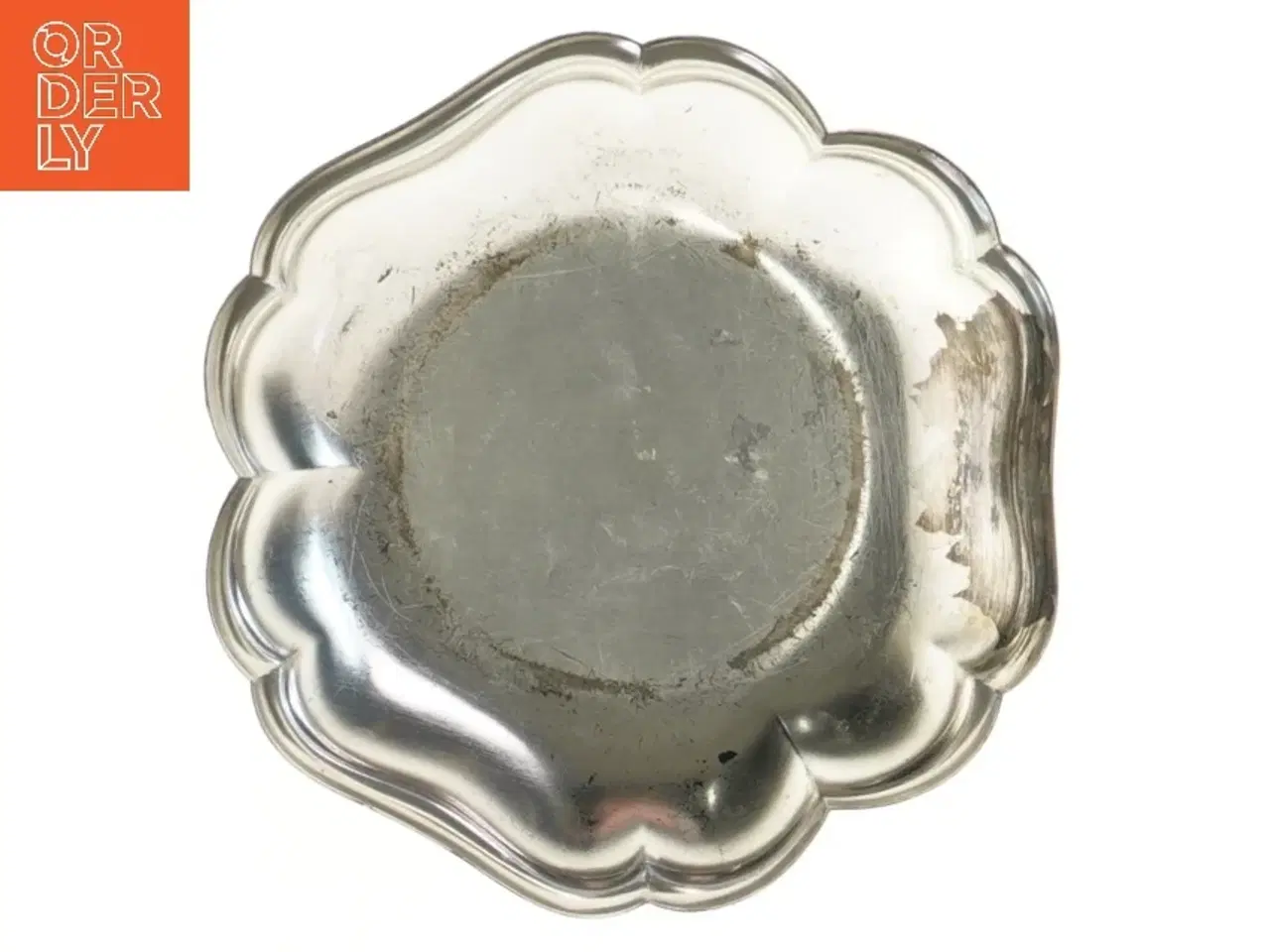 Billede 3 - Antikt fad i pletsølv Ø 16 cm (str. Ø 16 cm)
