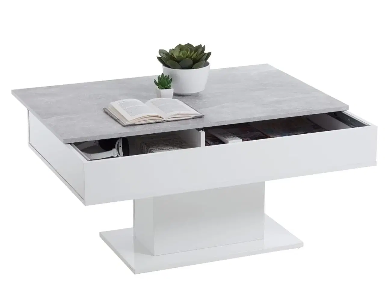 Billede 3 - sofabord betongrå og hvid
