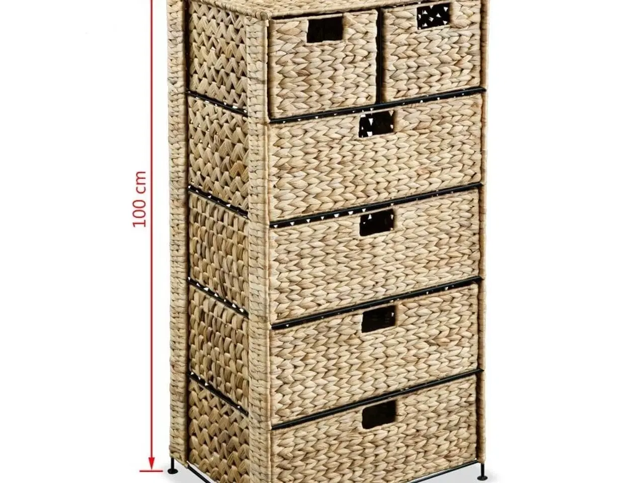 Billede 6 - Opbevaringsenhed med 6 kurve 47 x 37 x 100 cm vandhyacint