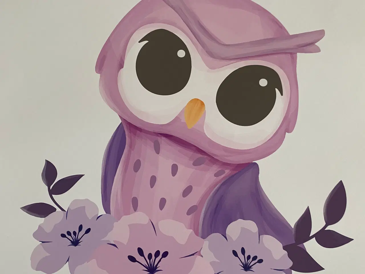 Billede 2 - Børneplakat med ugle 40x50