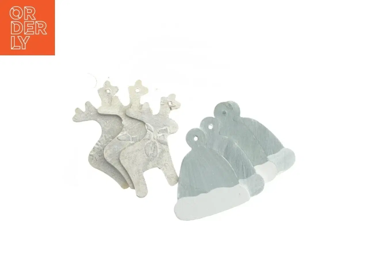 Billede 3 - Jule ophæng i rensdyr og hue form (str. 9 cm)