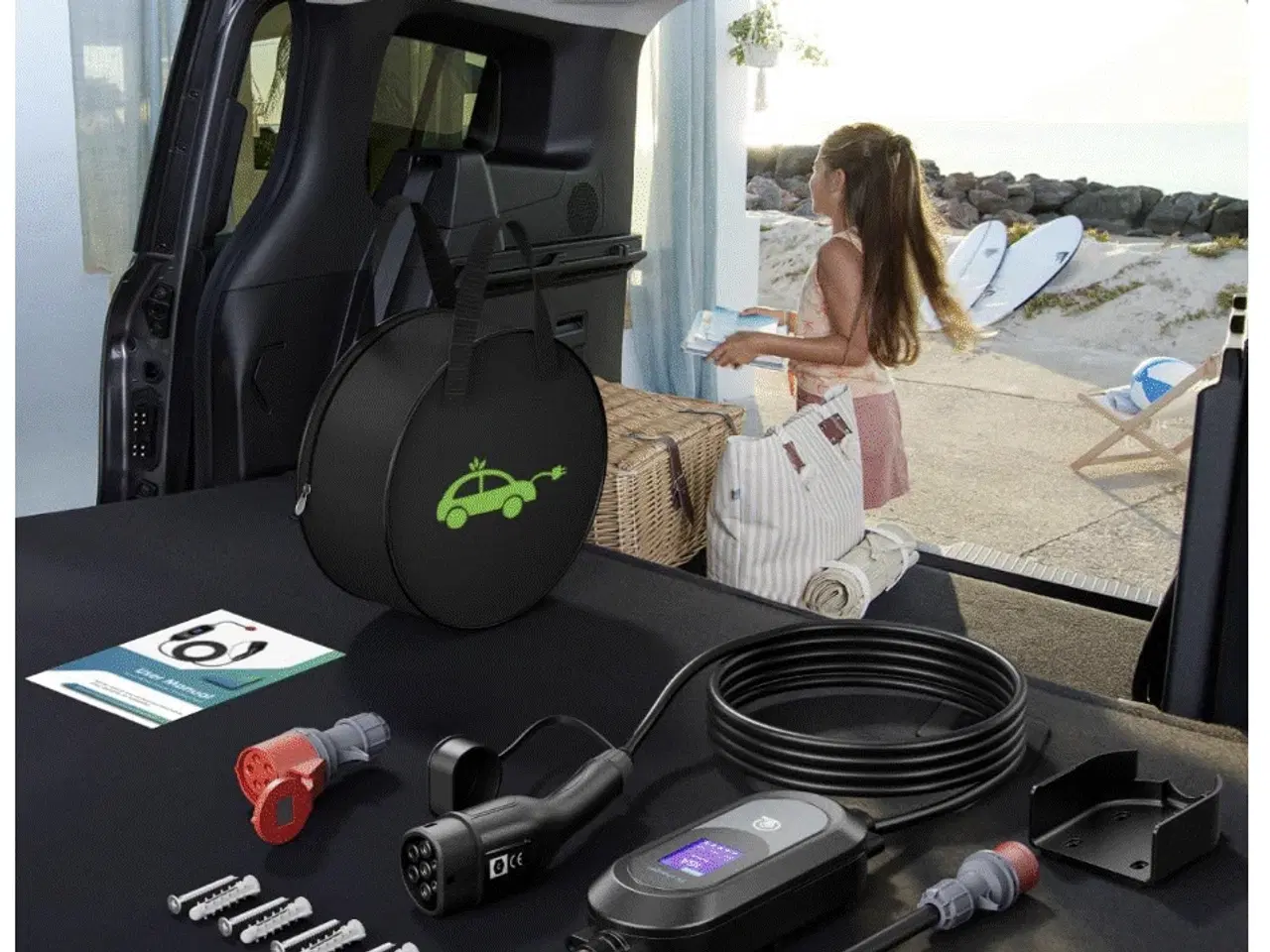 Billede 5 - Ladeboks 11kW  3 faser; transportabel/vægmontering