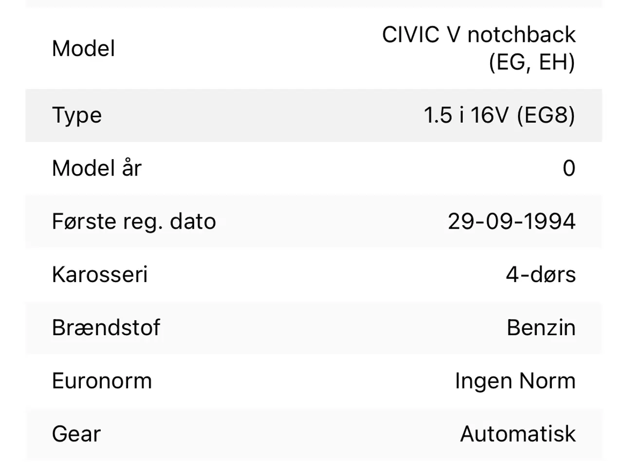 Billede 7 - Honda civic 1,5 automatgear