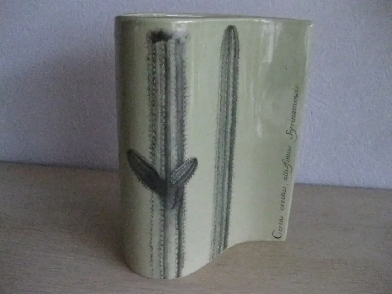 Billede 1 - Flot vase med kaktusmotiv ;-)
