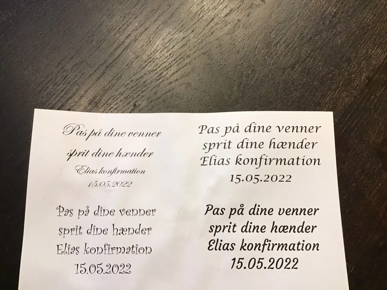 Billede 6 - Labels til konfirmation med navn og dato