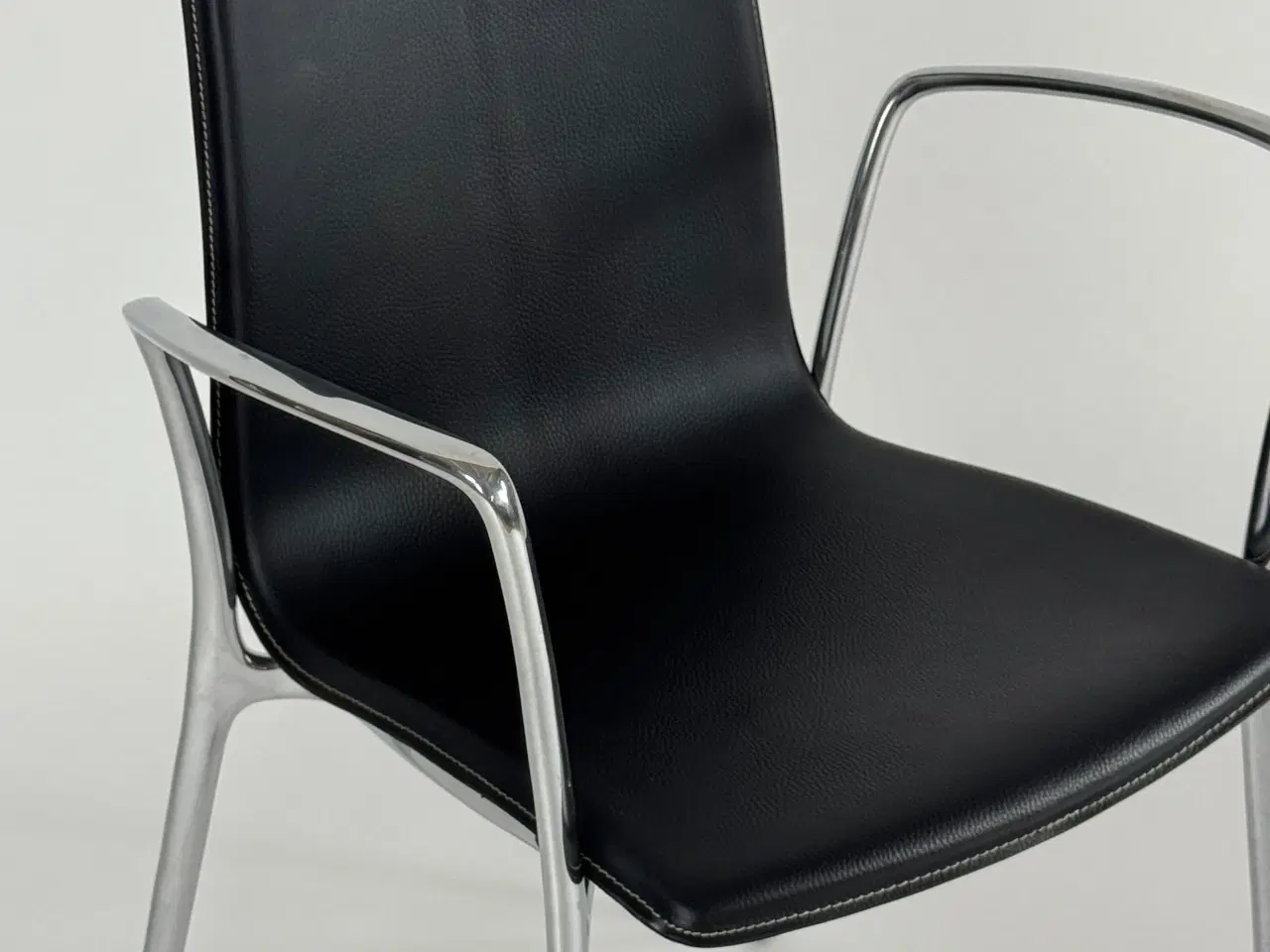 Billede 7 - Akaba Gorka Stol – Sort Læder/Krom