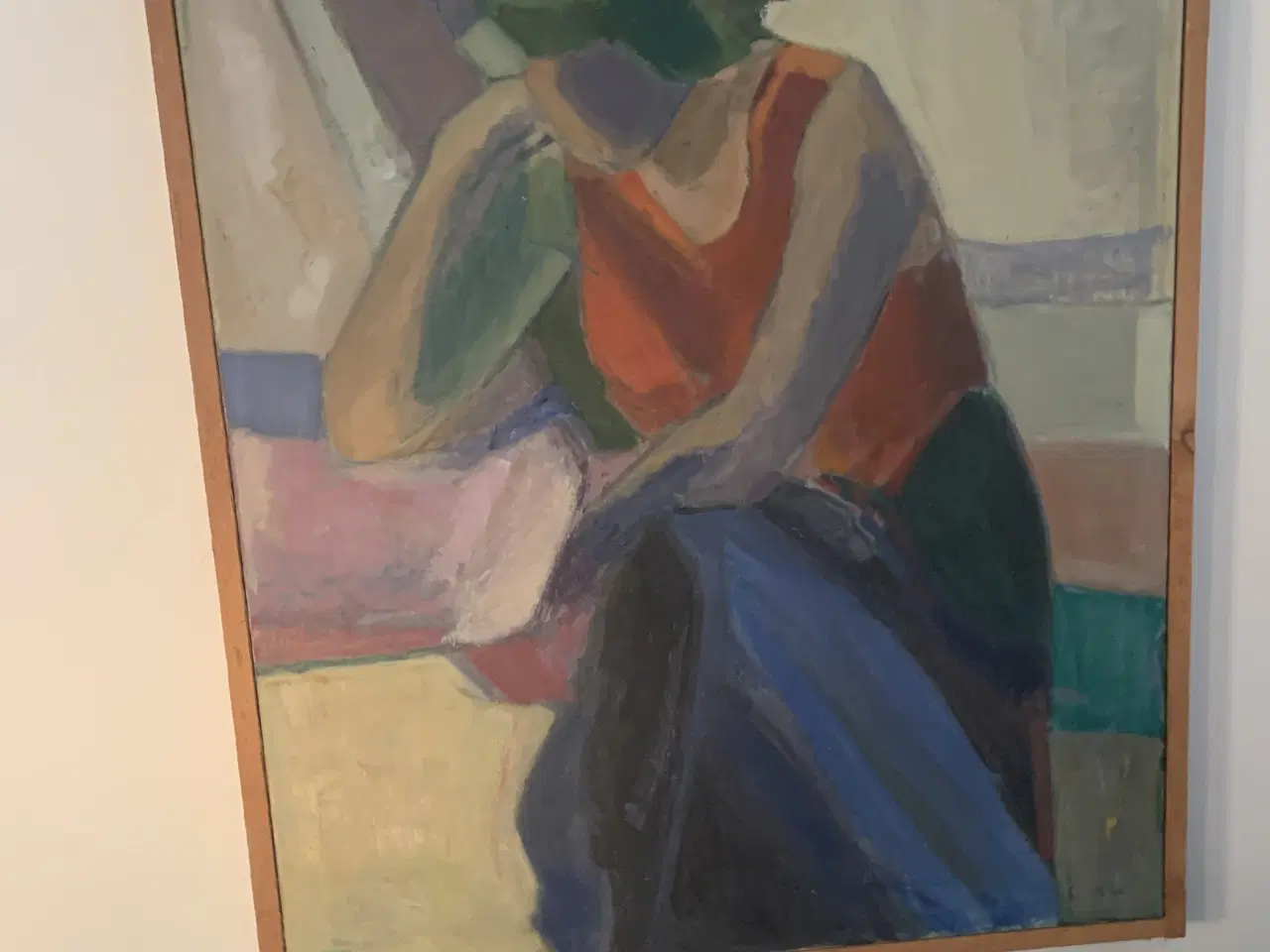Billede 1 - Oliemaleri af Thue Nørgaard har desværre ikke plad