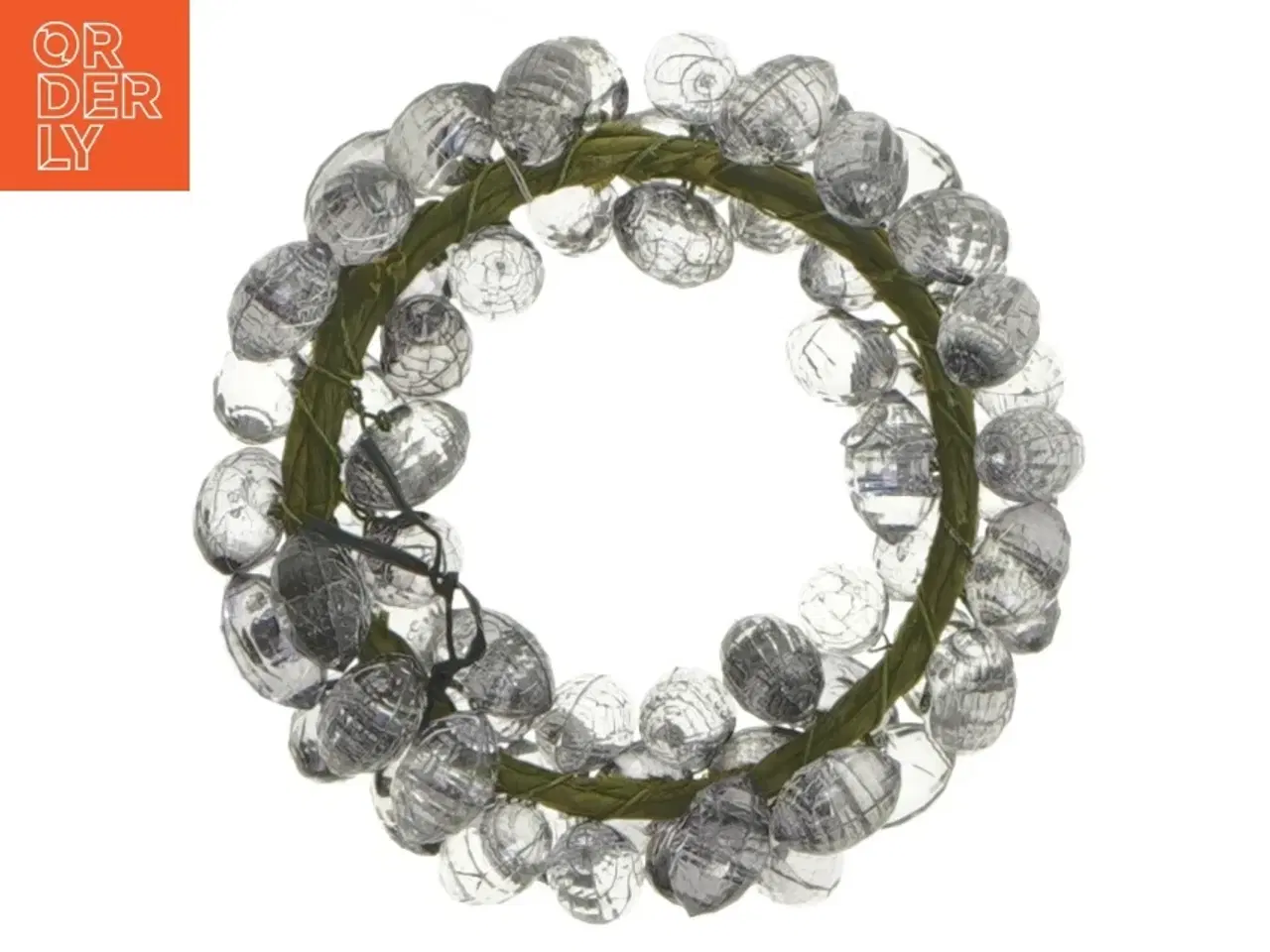 Billede 3 - Dekorativ krans med gennemsigtige kugler (str. Ø 10 cm)