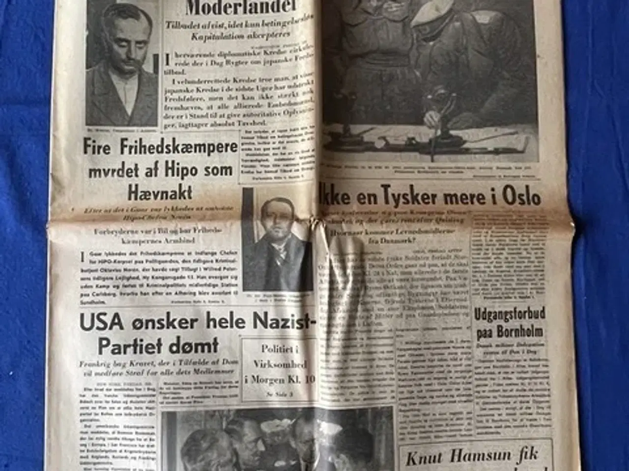 Billede 1 - Avis - Berlingske Tidende - 12. Maj 1945 - Ikke en Tysker mere i Oslo !