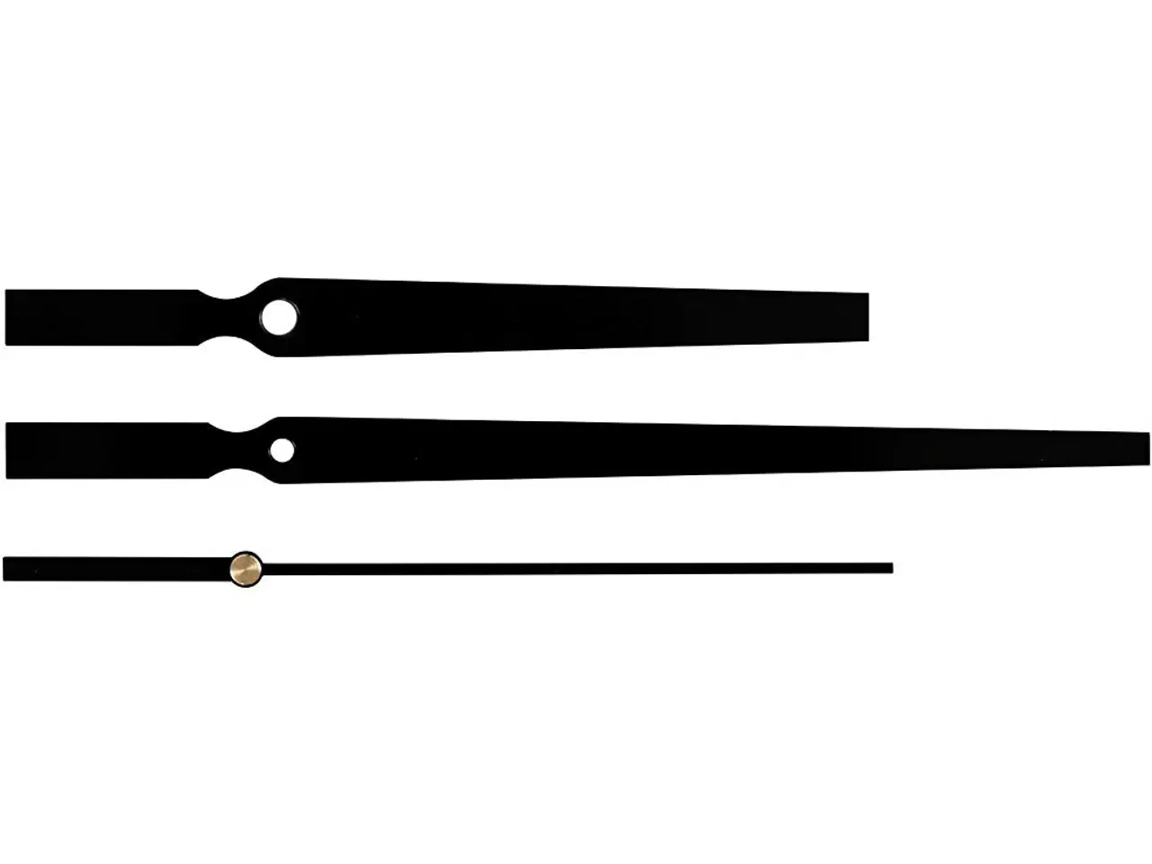 Billede 1 - Stilfulde sorte urvisere 4+6 mm - 1 sæt