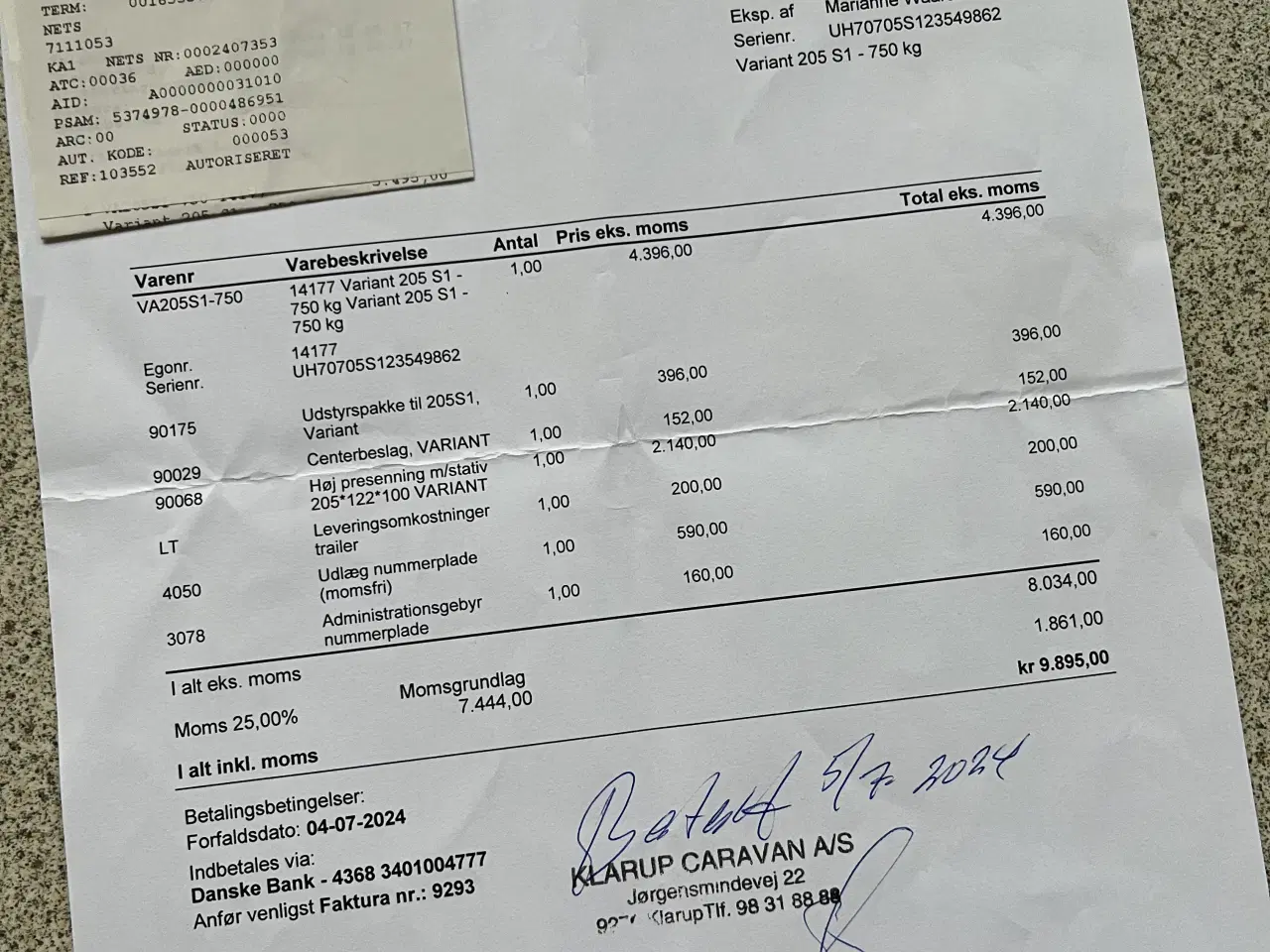 Billede 1 - Trailer fra 2024 som ny 