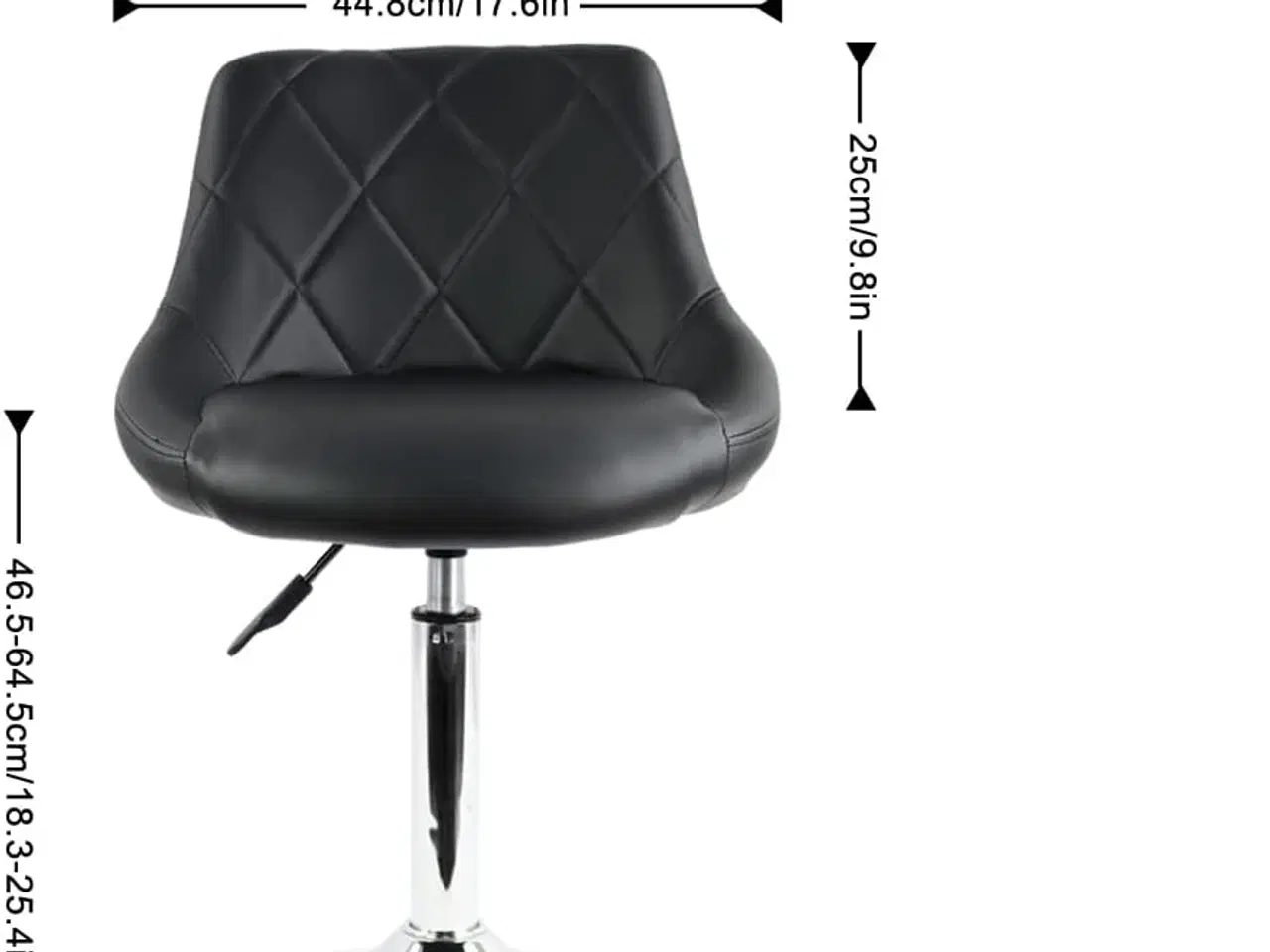 Billede 3 -  FURWOO Stool PU Leather Bar Stool Swivel Counter