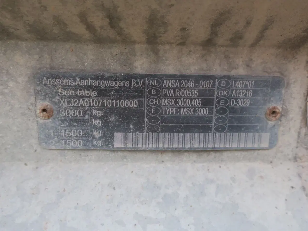 Billede 14 - Påhængsvogn ANSSEMS Msx 3000 - 405