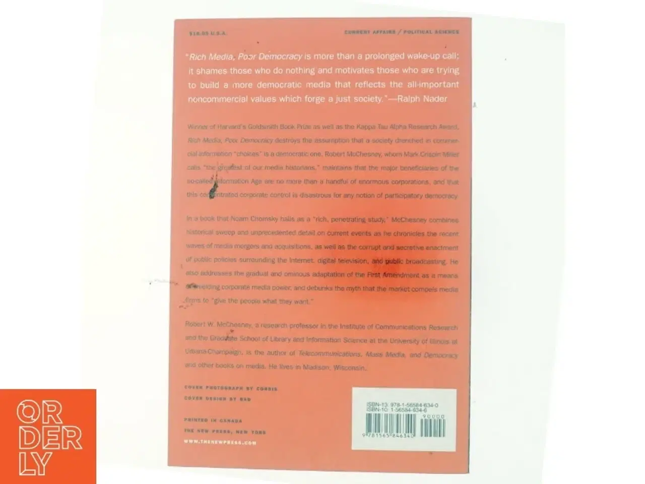 Billede 3 - Rich media, poor democracy : communication politics in dubious times af Robert W. McChesney (Bog)