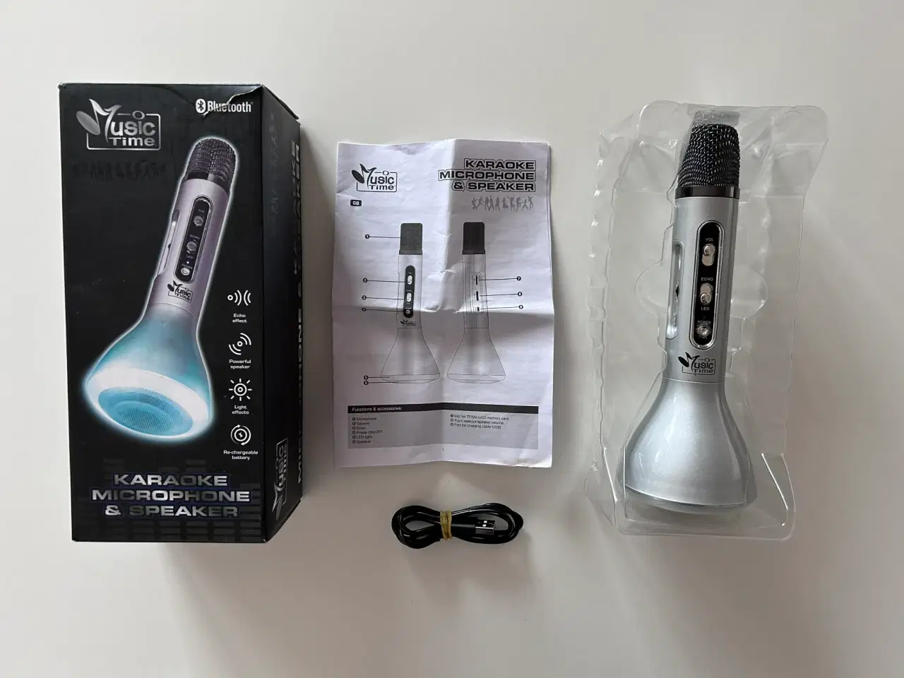 Billede 2 - Music Time karaokemikrofon med indbygget højttaler