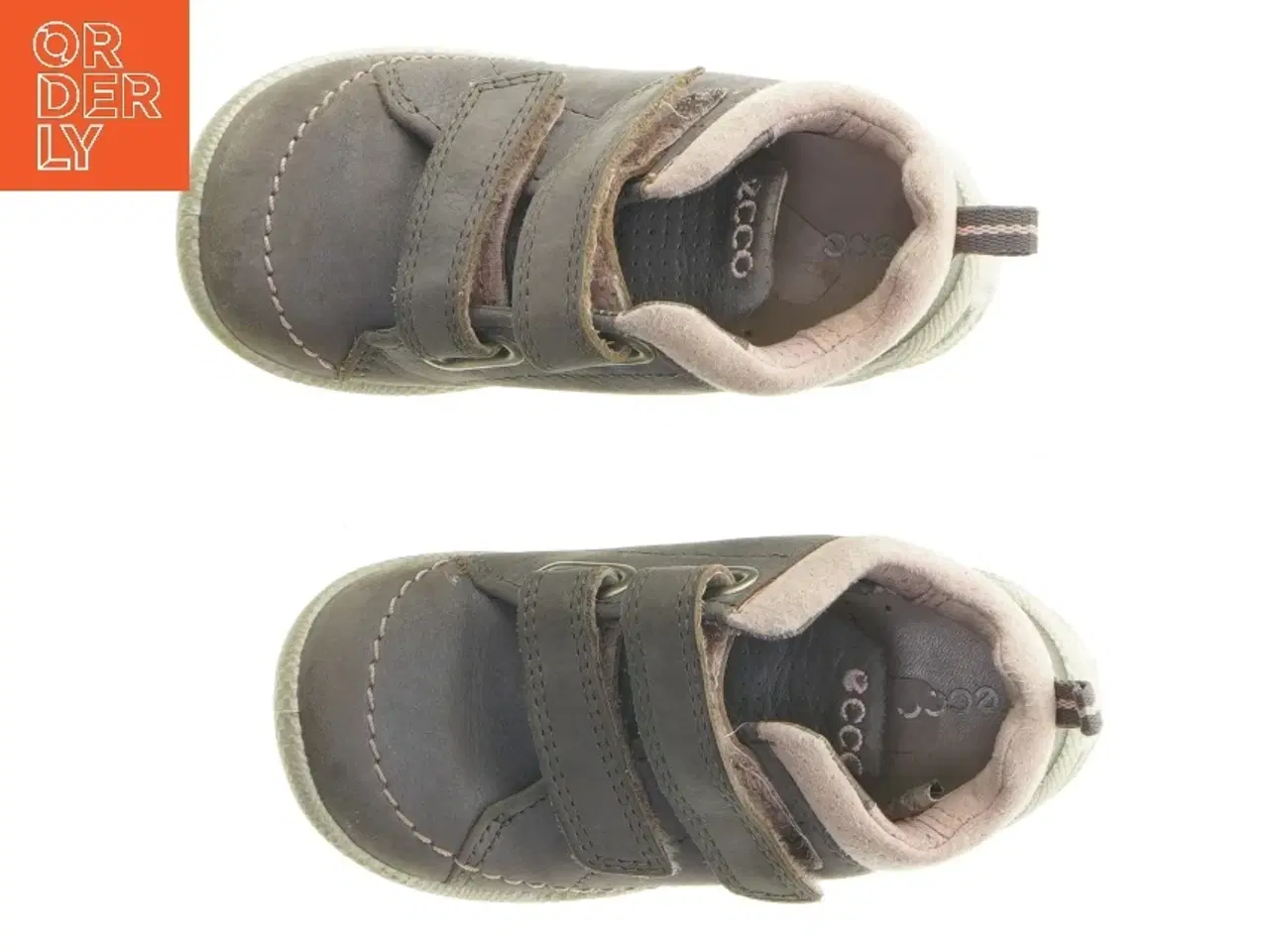 Billede 2 - Grå og pink børnesko med velcro fra Ecco (str. 23)