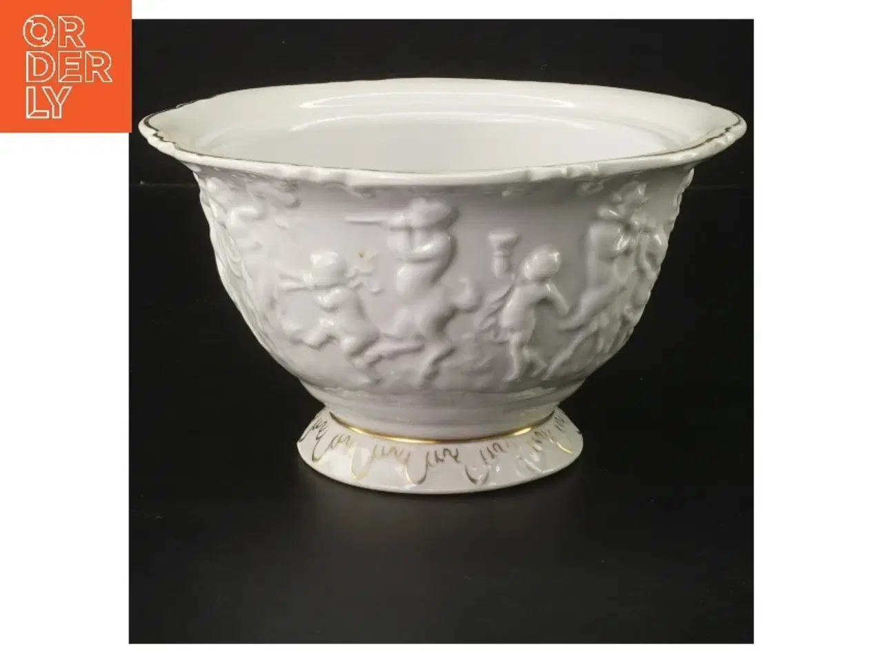 Billede 2 - Dekorativ porcelænsskål med låg (str. Ø 17 cm)