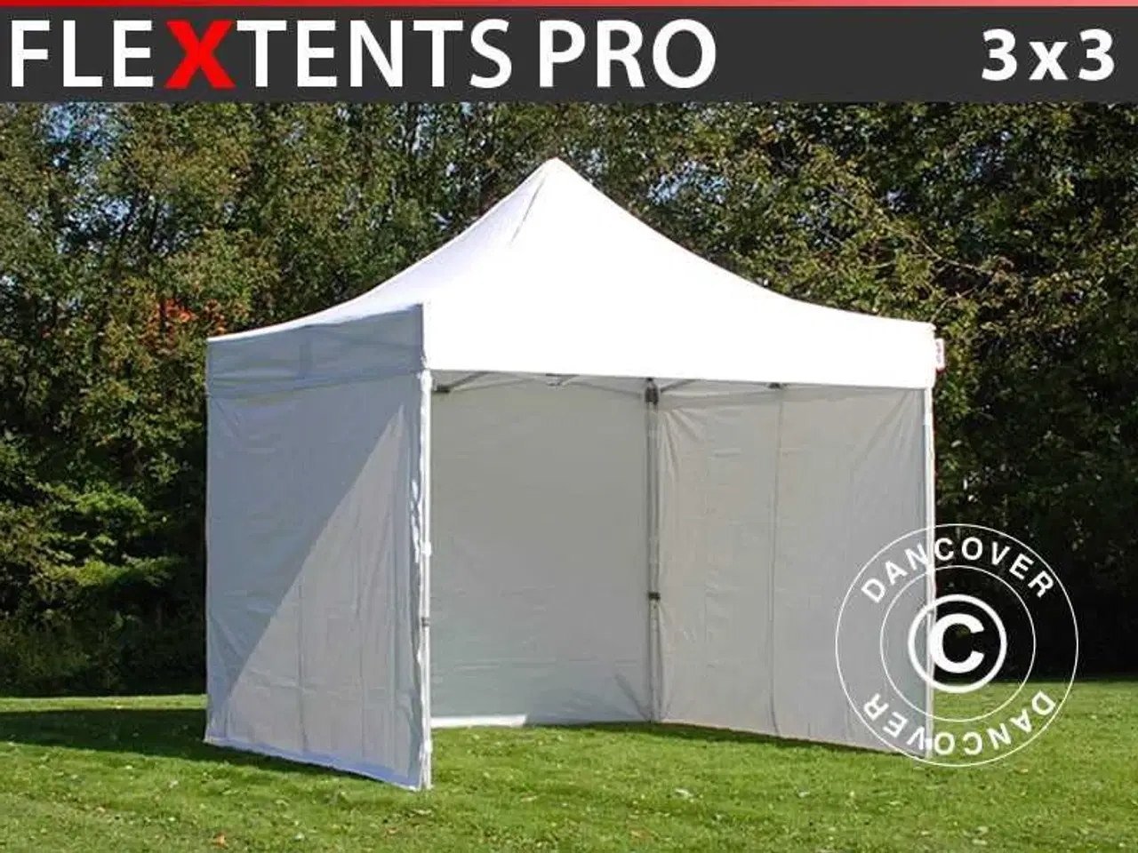 Billede 12 - Foldetelt FleXtents PRO 3x3m Hvid, inkl. 4 sider
