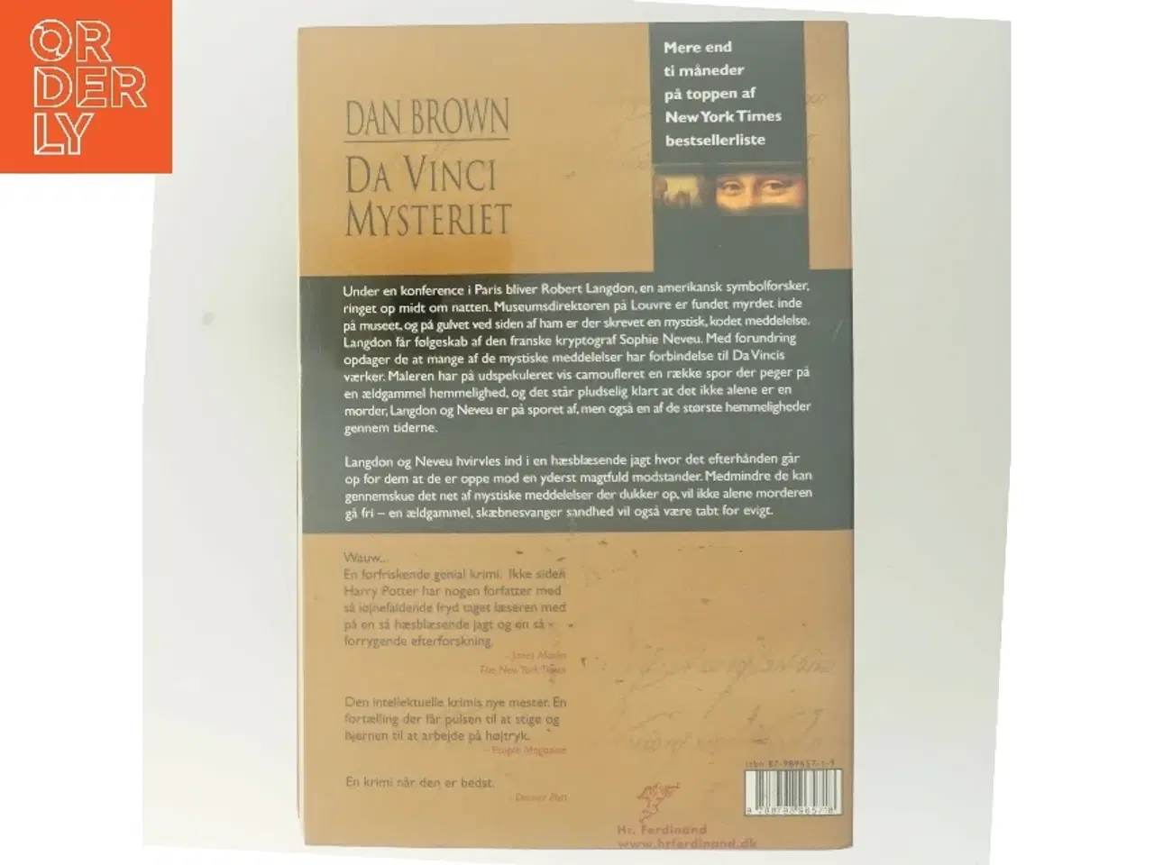 Billede 3 - Da Vinci mysteriet af Dan Brown (Bog)