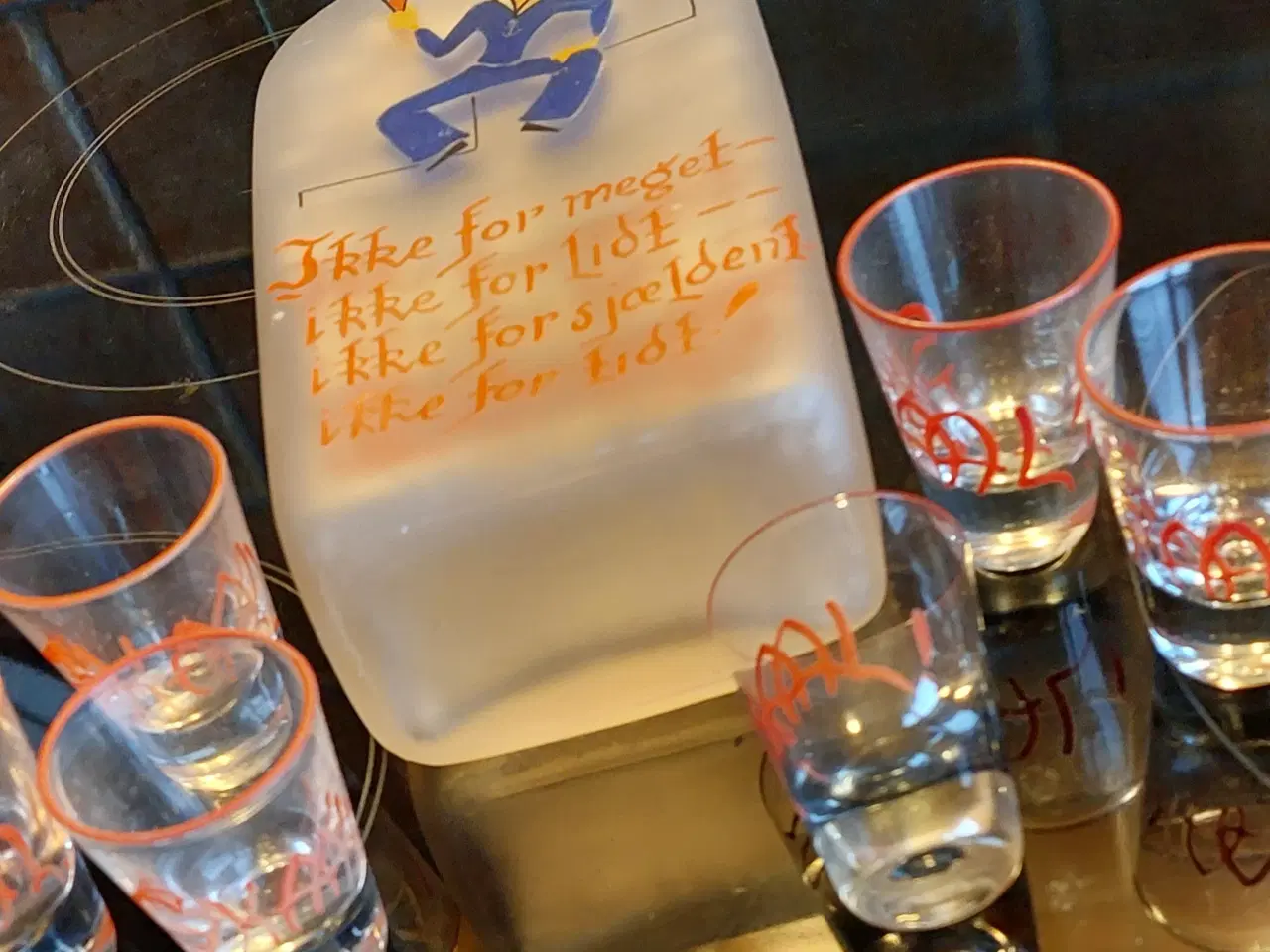 Billede 3 - HOLMEGAARD KANTINEFLASKE - + 6 GLAS 