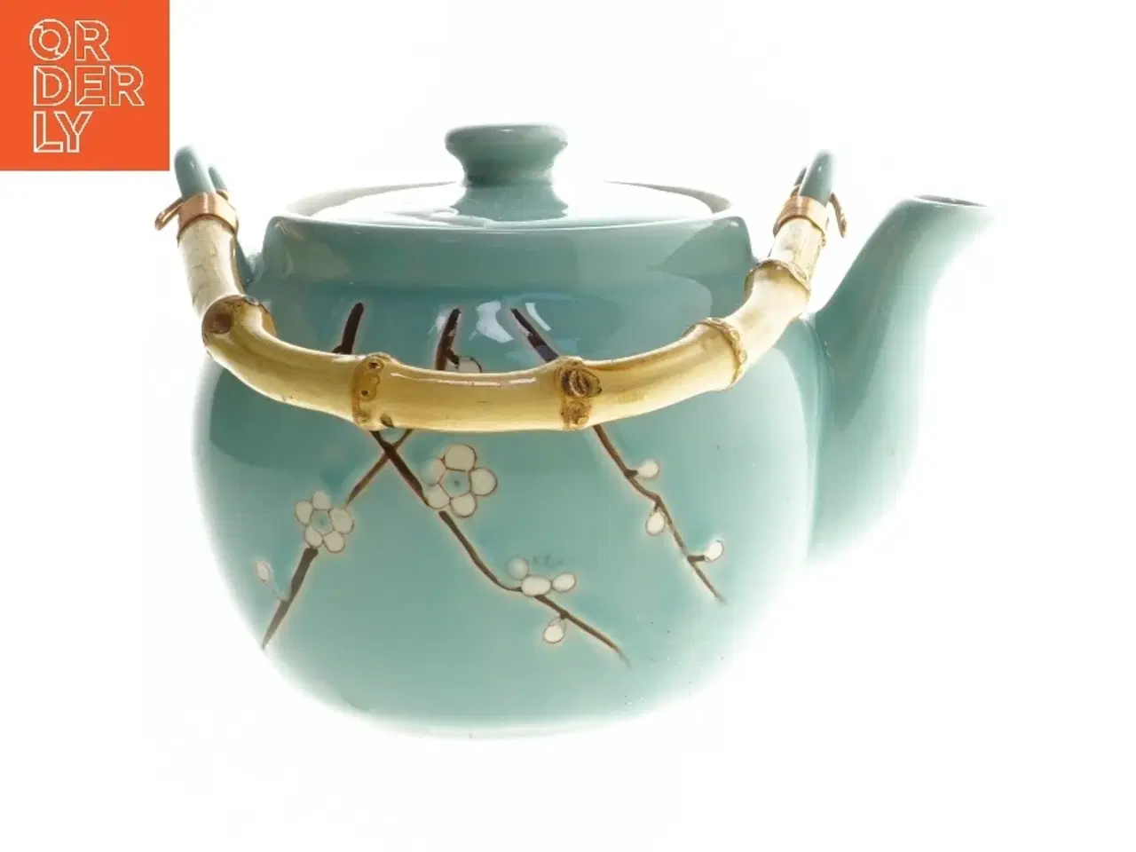 Billede 1 - Keramik tekande med blomstermotiv fra Tiger (str. Ø 15 cm)