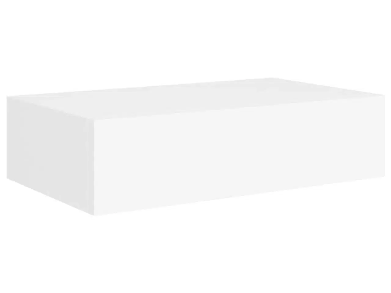 Billede 2 - Væghylder med skuffer 2 stk. 40x23,5x10 cm MDF hvid