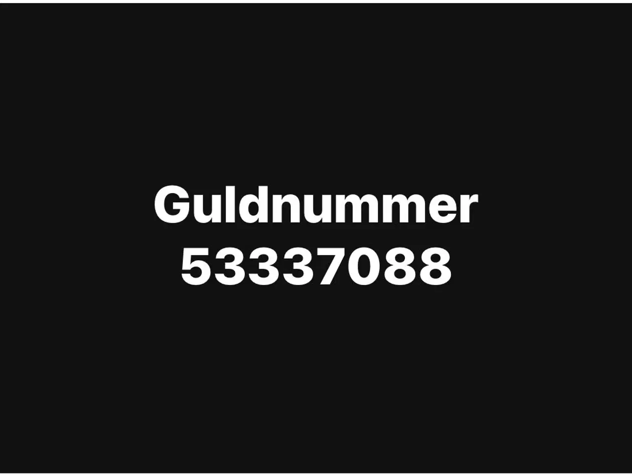 Billede 1 - Guldnummer