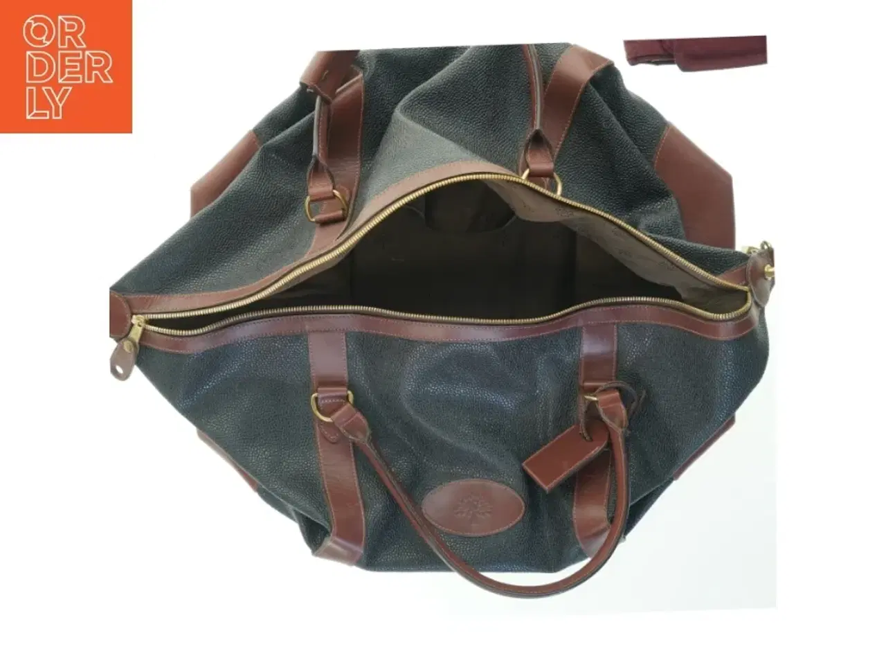 Billede 3 - Vintage rejsetaske / weekendtaske fra Mulberry af 100% læder (str. 56x34x20 cm)