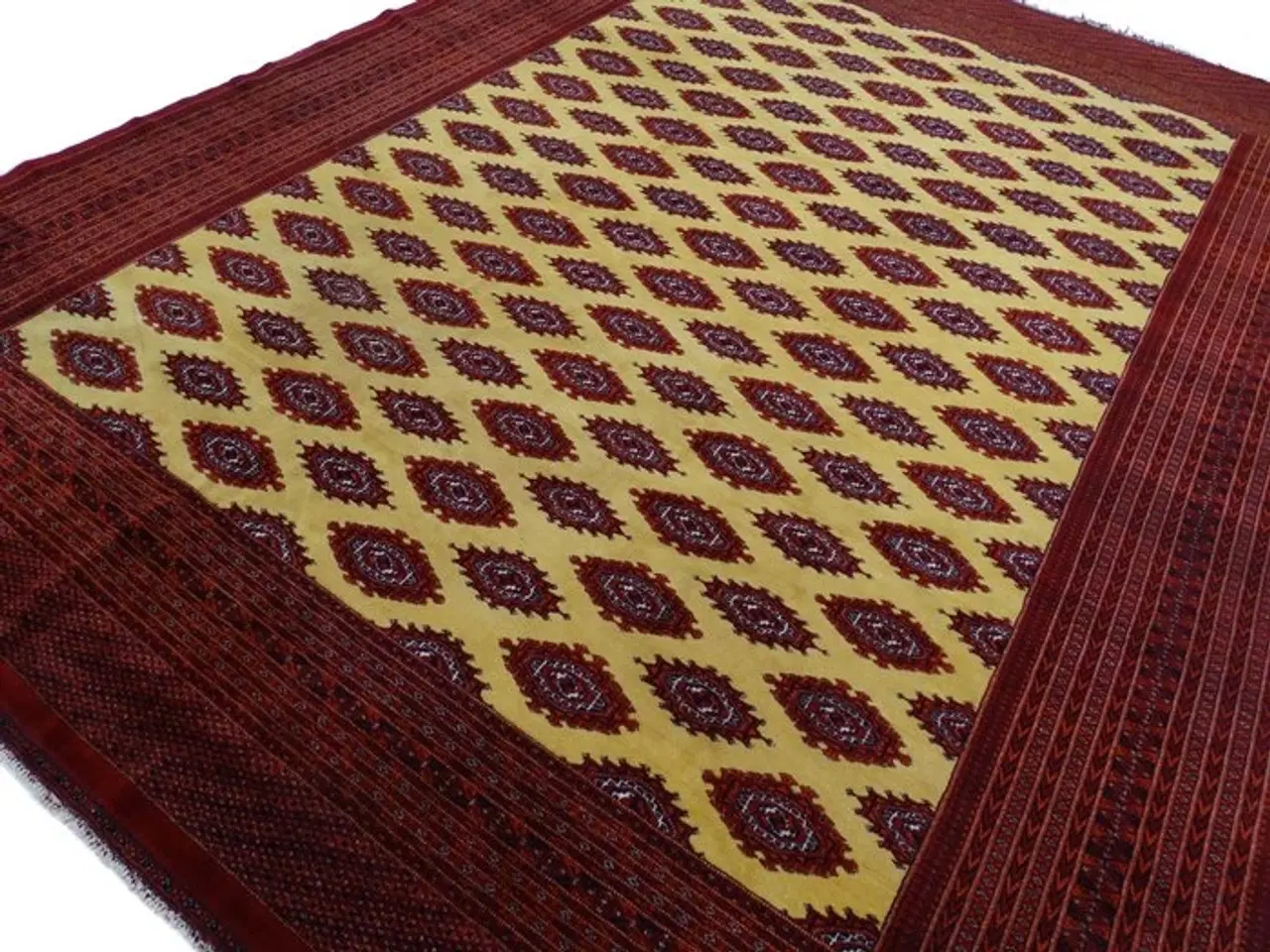 Billede 3 - Pakistansk håndknyttet Buchara tæppe - Certifikat