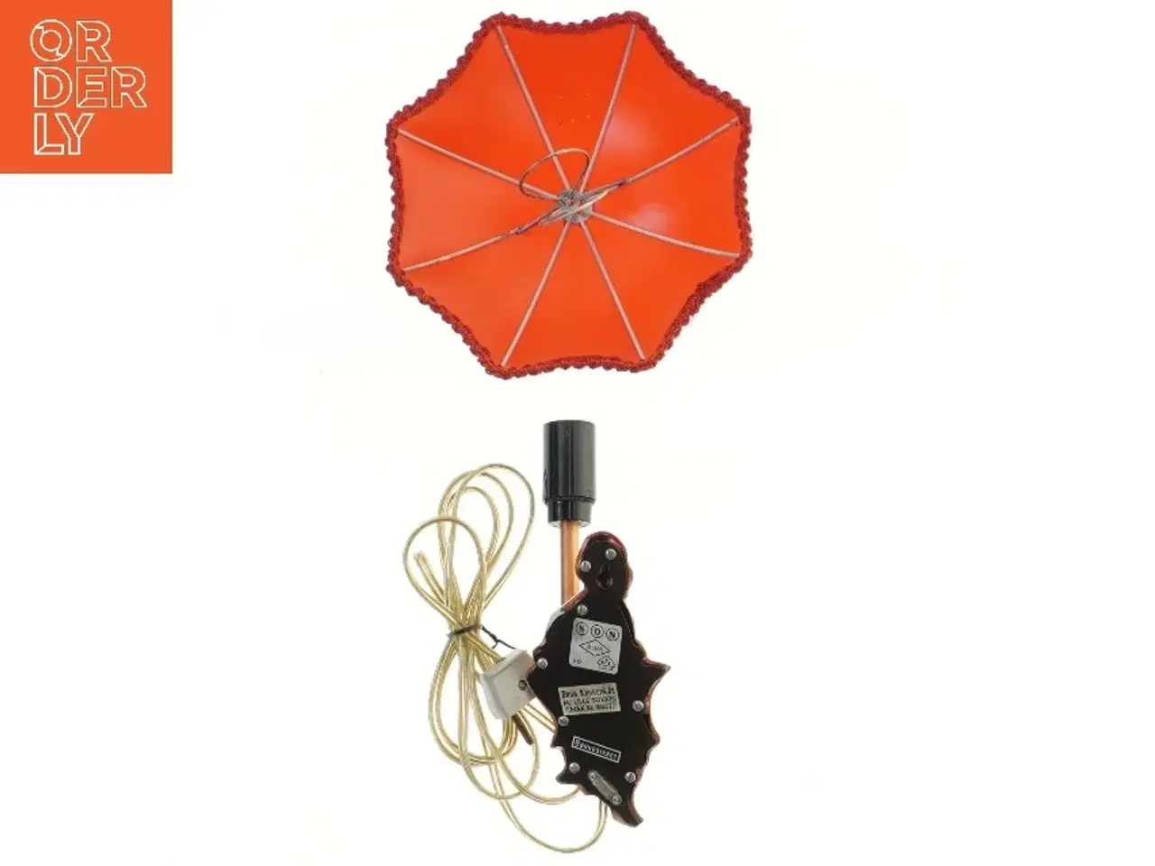 Billede 2 - Vintage bordlampe med paraply (str. 20 cm)