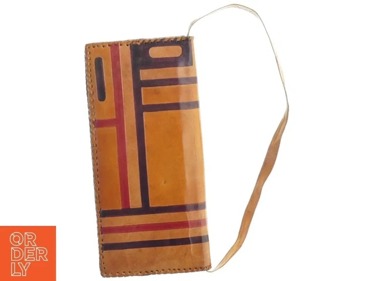 Billede 5 - Vintage Retro Læder Clutch Taske med Skulder strop (str. 30 x 14 cm)