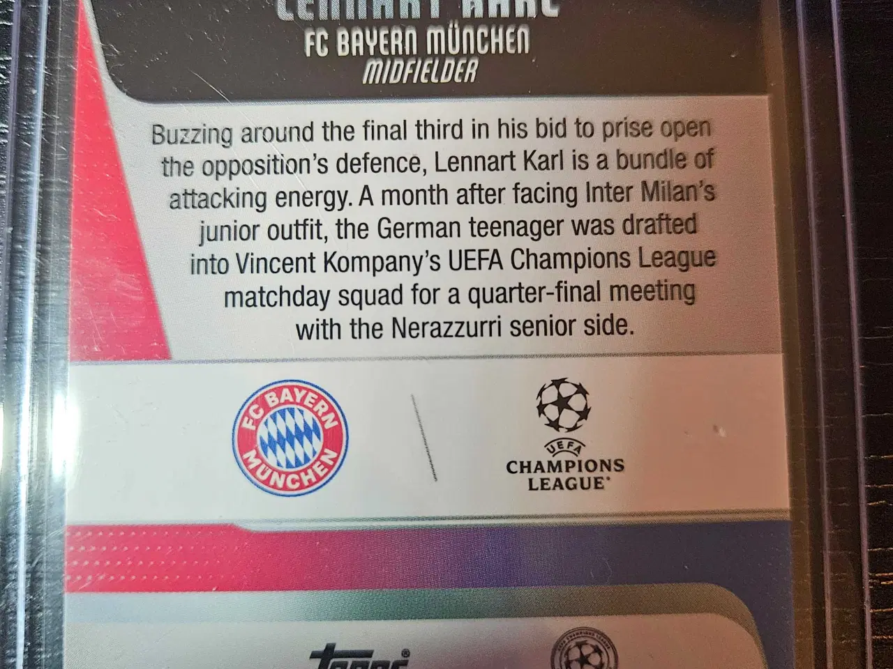 Billede 2 - Lennart Karl Rookie Fodboldkort 