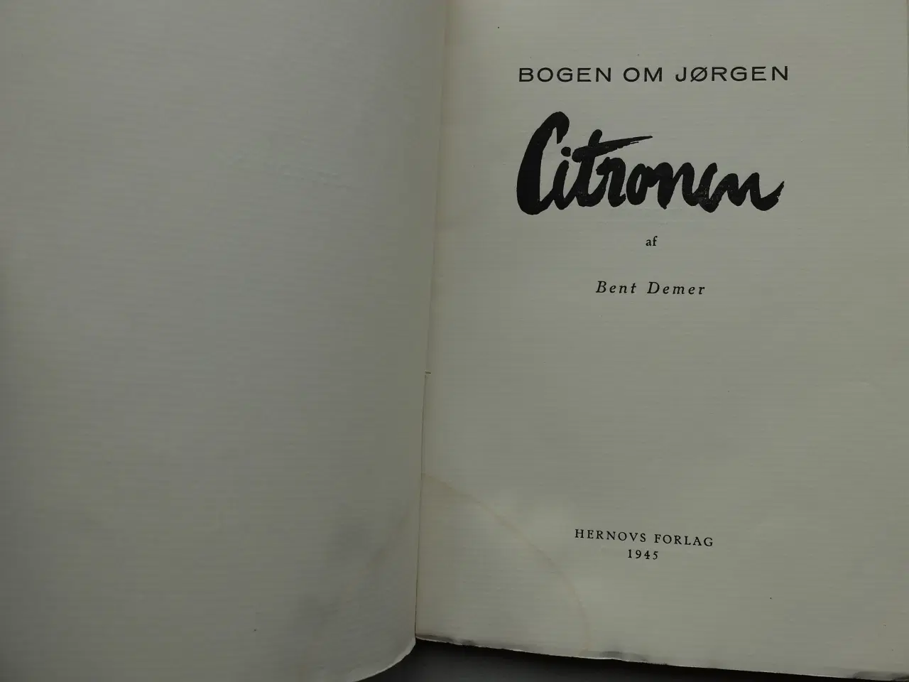 Billede 2 - 1945: CITRONEN - Bogen om Jørgen