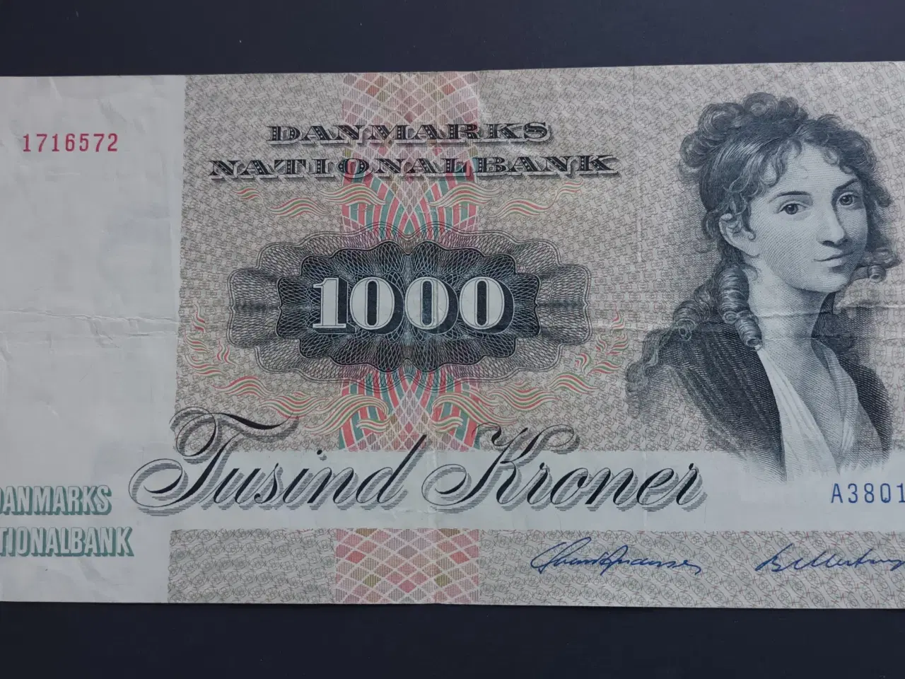 Billede 1 - Danmark 1000 kr seddel 1980