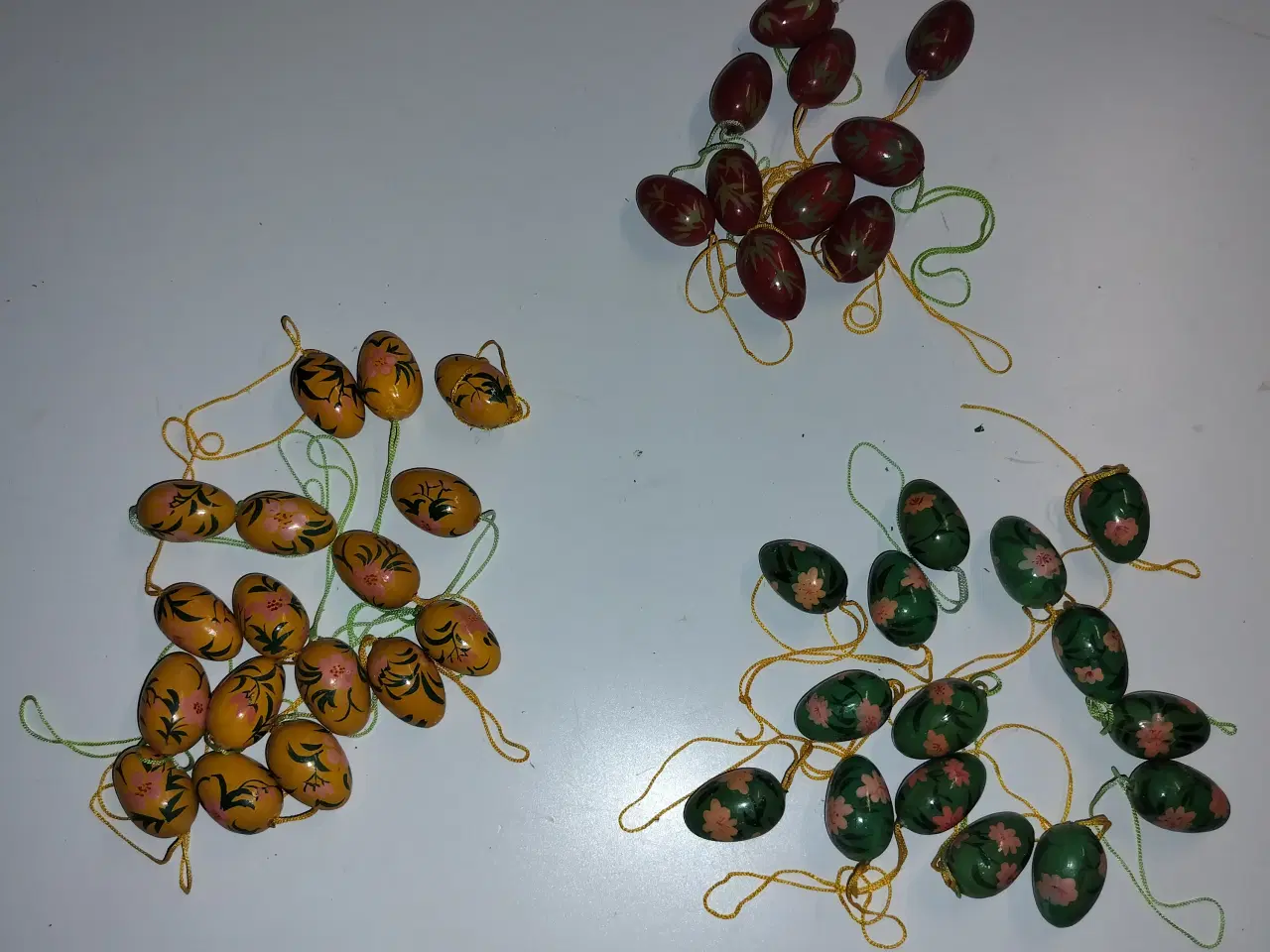 Billede 2 - 42 stk små påskeæg retro i træ